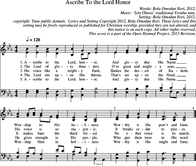 GIF Image of Ascribe To The Lord Honor-Iyin Oluwa