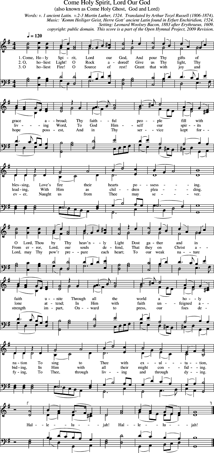GIF Image of Come Holy Spirit Lord Our God-Komm Heiliger Geist Herre Gott