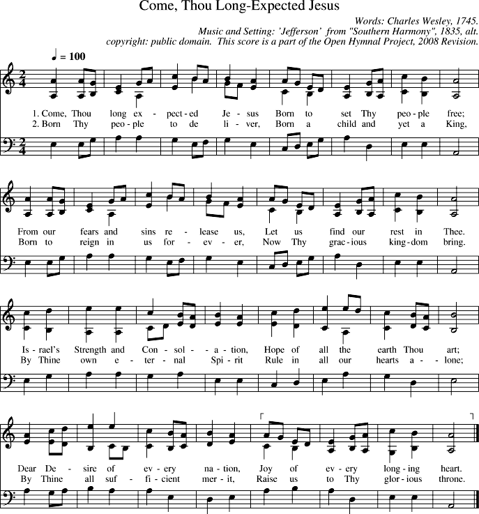 GIF Image of Come Thou Long Expected Jesus-Jefferson