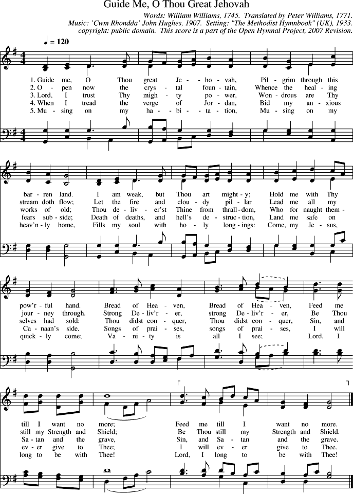 GIF Image of Guide Me O Thou Great Jehovah-Cwm Rhondda