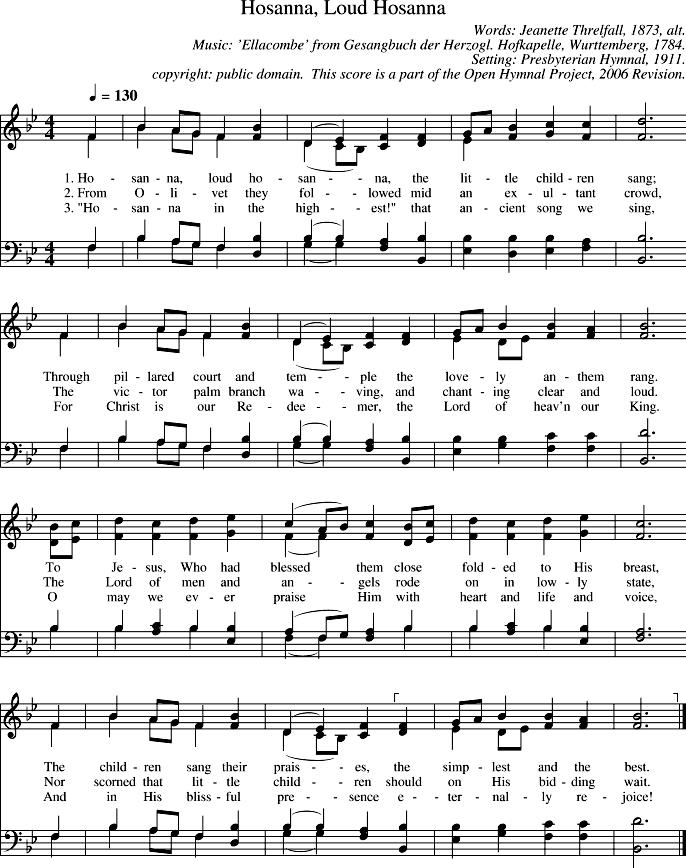 GIF Image of Hosanna Loud Hosanna-Ellacombe