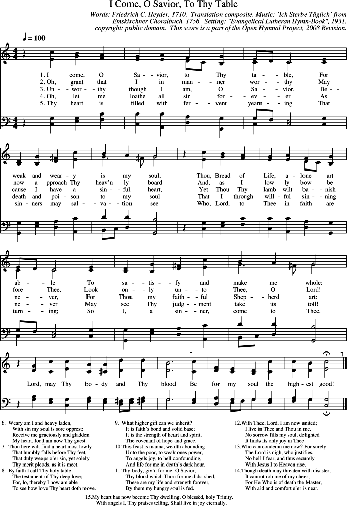 GIF Image of I Come O Savior To Thy Table-Ich Sterbe Taglich