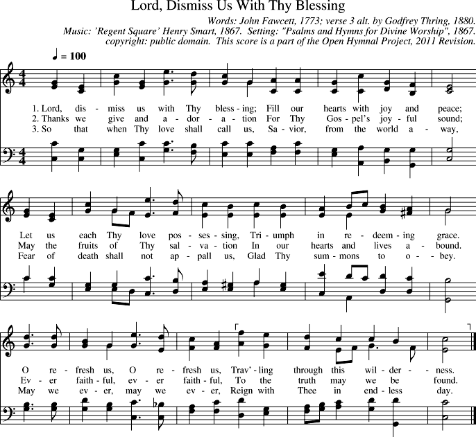 GIF Image of Lord Dismiss Us With Thy Blessing-Regent Square