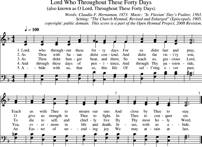 GIF Image of Lord Who Throughout These Forty Days-St Flavian