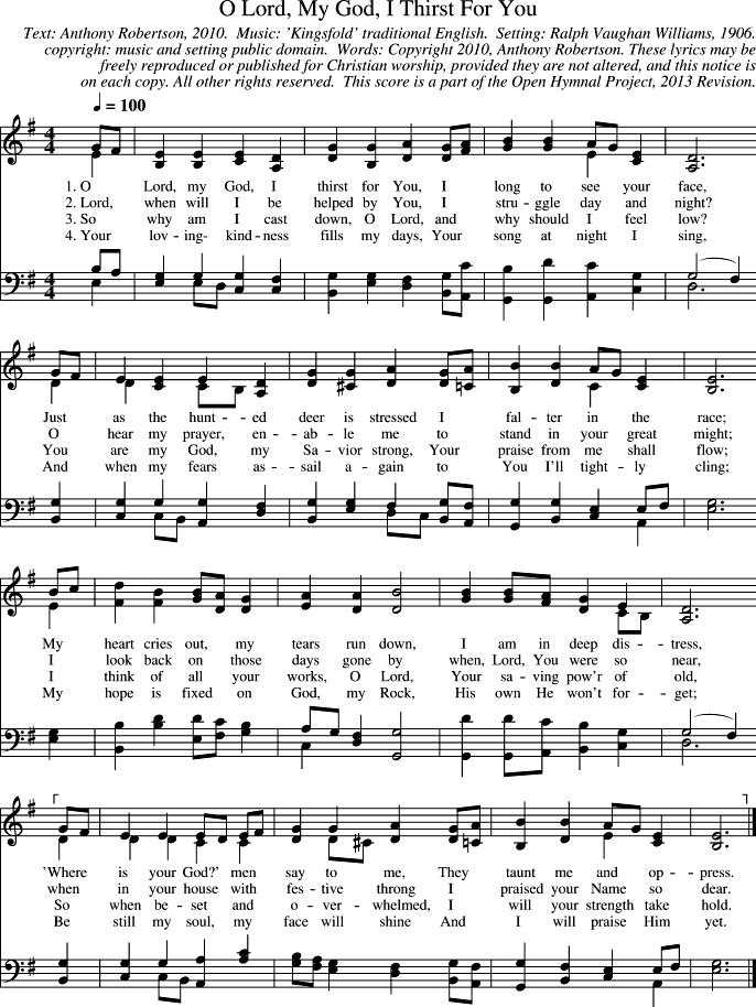 GIF Image of O Lord My God I Thirst For You-Kingsfold