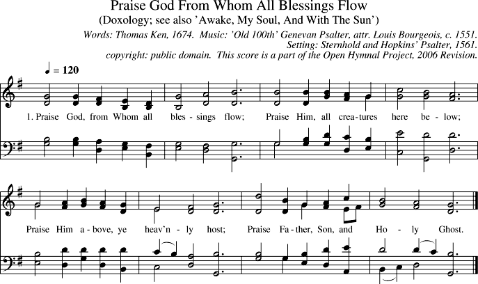 GIF Image of Praise God From Whom All Blessings Flow-Old 100Th