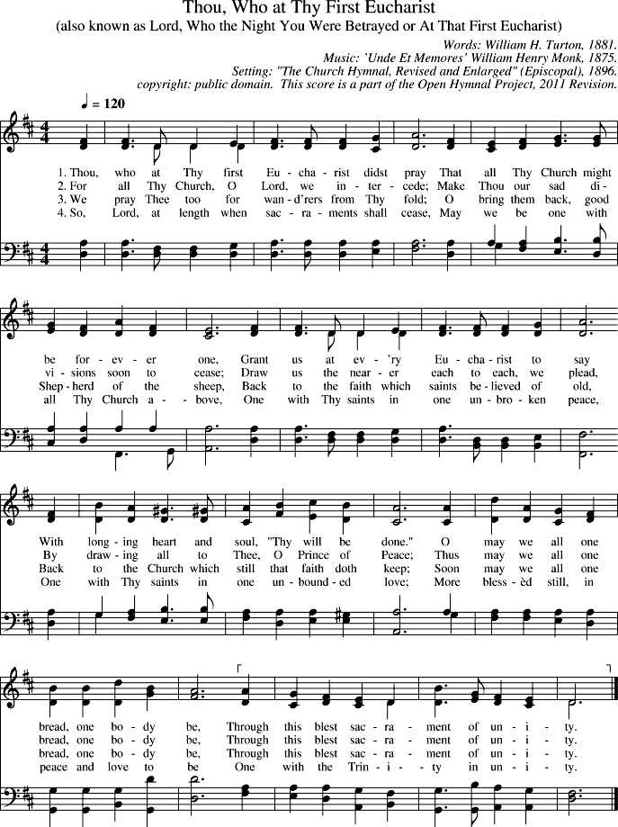 GIF Image of Thou Who At Thy First Eucharist-Unde Et Memores